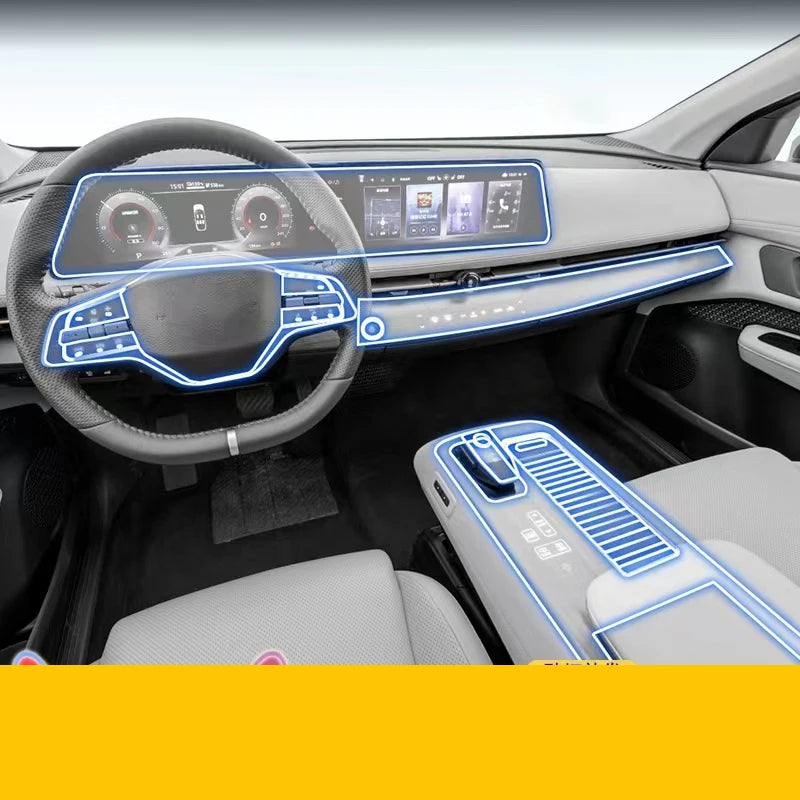 For Nissan Ariya 2021 2022 2023 Car Interior Center console Transparent TPU Protective film Anti-scratc film Accessories
