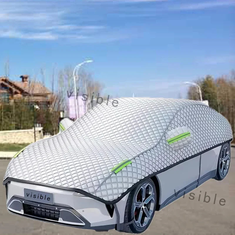 Car Protector Exterior Cover Dustproof Sunshade Frost Prevention Outdoor Vehicle Awning Snow Windshield Half Covers Four Seasons